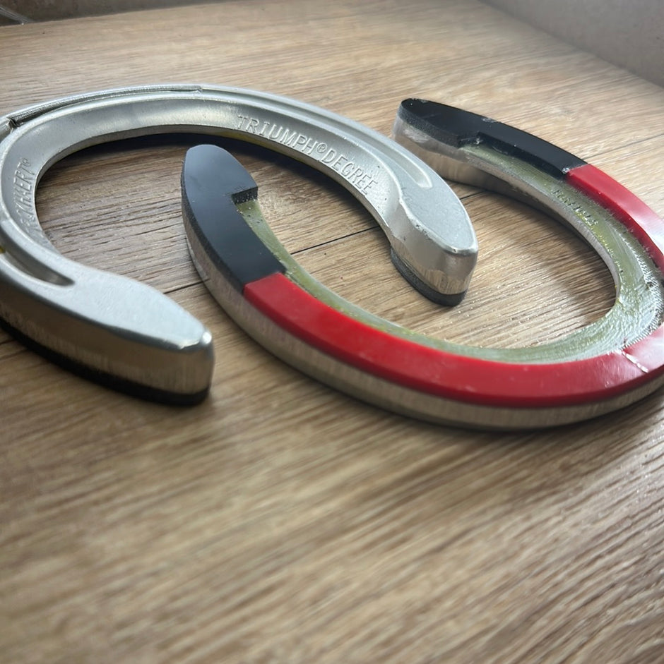Red and Blacks Specialty Padded Horseshoes Red & Blacks