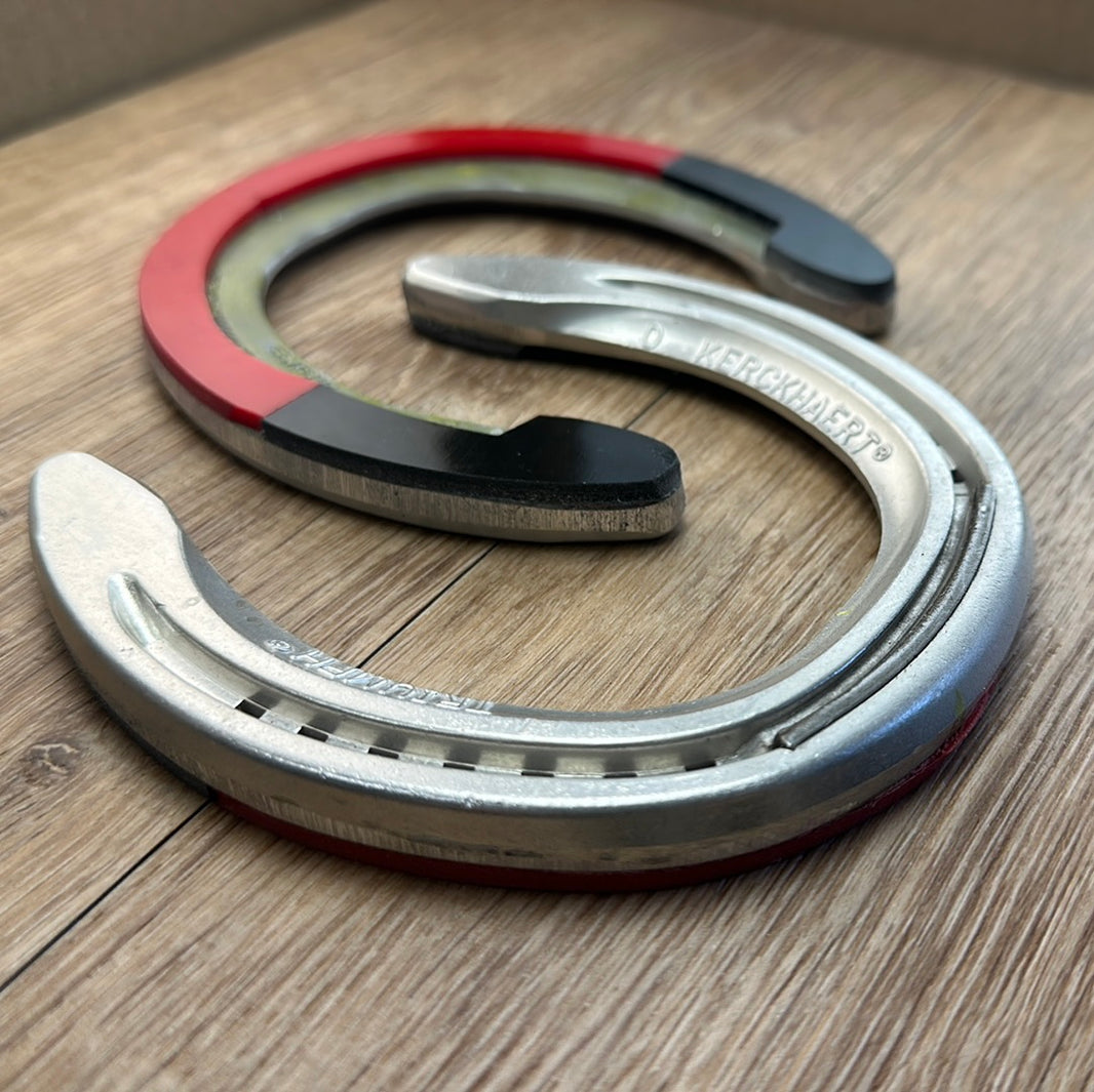 Red and Blacks Specialty Padded Horseshoes Red & Blacks